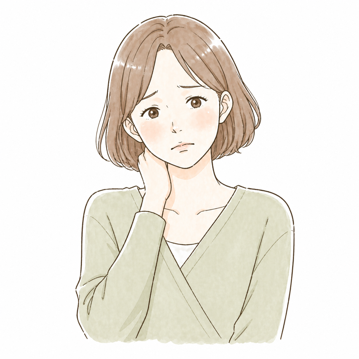 運動が苦手な女性のイラスト